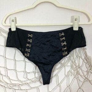KISSKILL (Revolve) Black Silk Mesh Panties